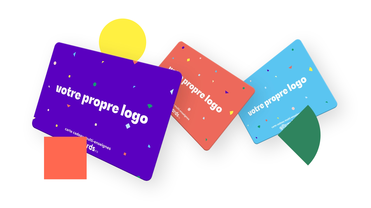 Cartes cadeaux personnalisées avec le logo de l'entreprise